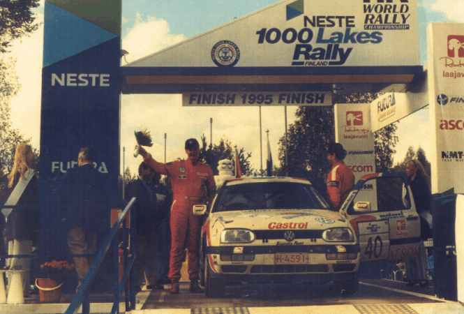 Jorma Laakso, Jukka Roinila(vas), VW Golf GTI 16V 2.0 Ryhmä N Jyväskylä 1995